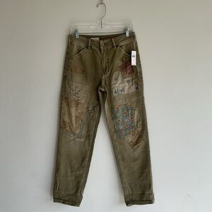 Pilcro The Wanderer Barrel Pants from Anthropologie 27 Boho Distressed High-End